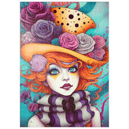MyPuzzle Verspieltes Porträt Einer Frau mit orangefarbenen Haaren und Blumenhut - Premium 500 Teile Puzzle - MyPuzzle Sonderkollektion von Puzzle Galaxy MyPuzzle Verspieltes Porträt Einer Frau mit orangefarbenen Haaren und Blumenhut - Premium 500 Teile Puzzle - MyPuzzle Sonderkollektion von Puzzle Galaxy von MyPuzzle.com