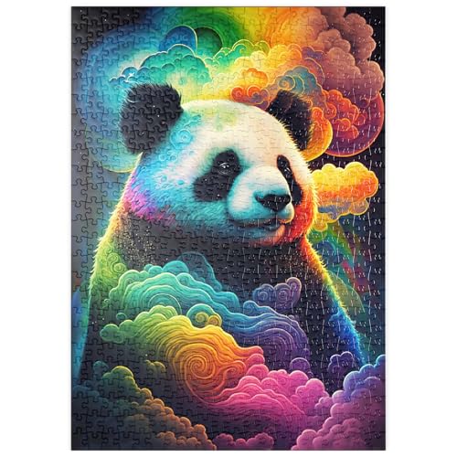 MyPuzzle Verträumter kosmischer Panda - Premium 500 Teile Puzzle - MyPuzzle Sonderkollektion von Puzzle Galaxy von MyPuzzle.com
