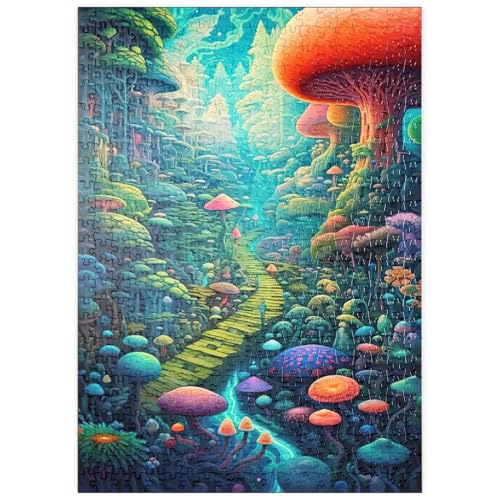 MyPuzzle Verwunschener Pilzwald - Premium 500 Teile Puzzle - MyPuzzle Sonderkollektion von Puzzle Galaxy von MyPuzzle.com