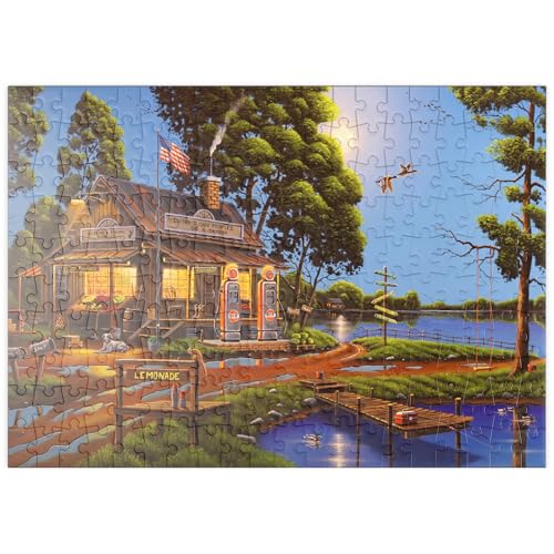 MyPuzzle Vintage-Lebensmittelgeschäft und Tankstelle am Seeufer - Premium 200 Teile Puzzle - MyPuzzle Sonderkollektion von Puzzle Galaxy MyPuzzle Vintage-Lebensmittelgeschäft und Tankstelle am Seeufer - Premium 200 Teile Puzzle - MyPuzzle Sonderkollektion von Puzzle Galaxy von MyPuzzle.com