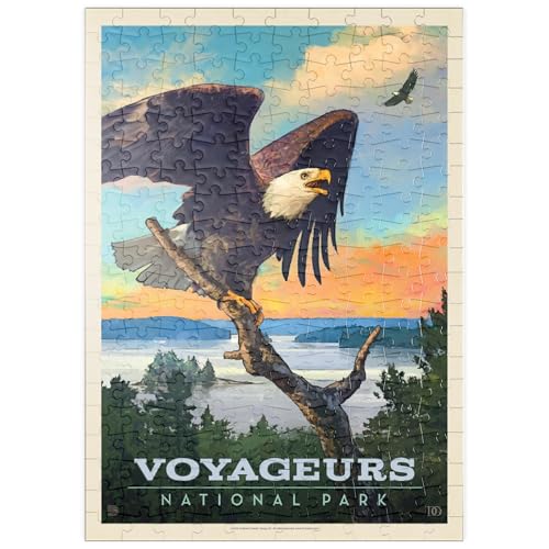 MyPuzzle Voyageurs National Park: Bald Eagle, Vintage Poster - Premium 200 Teile Puzzle - MyPuzzle Sonderkollektion von Anderson Design Group von MyPuzzle.com
