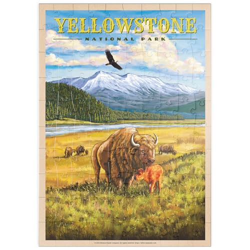 MyPuzzle Yellowstone National Park - Hayden Valley Bisons, Vintage Travel Poster - Premium 100 Teile Puzzle - MyPuzzle Sonderkollektion von Havana Puzzle Company MyPuzzle Yellowstone National Park - Hayden Valley Bisons, Vintage Travel Poster - Premium 100 Teile Puzzle - MyPuzzle Sonderkollektion von Havana Puzzle Company von MyPuzzle.com