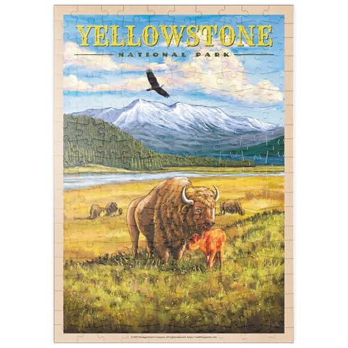 MyPuzzle Yellowstone National Park - Hayden Valley Bisons, Vintage Travel Poster - Premium 200 Teile Puzzle - MyPuzzle Sonderkollektion von Havana Puzzle Company MyPuzzle Yellowstone National Park - Hayden Valley Bisons, Vintage Travel Poster - Premium 200 Teile Puzzle - MyPuzzle Sonderkollektion von Havana Puzzle Company von MyPuzzle.com