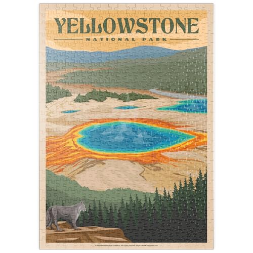 MyPuzzle Yellowstone National Park - Vibrant Colors of Grand Prismatic Spring, Vintage Travel Poster - Premium 500 Teile Puzzle - MyPuzzle Sonderkollektion von Havana Puzzle Company MyPuzzle Yellowstone National Park - Vibrant Colors of Grand Prismatic Spring, Vintage Travel Poster - Premium 500 Teile Puzzle - MyPuzzle Sonderkollektion von Havana Puzzle Company von MyPuzzle.com