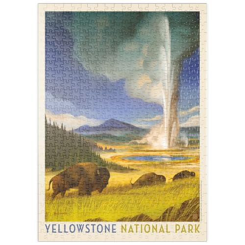 MyPuzzle Yellowstone National Park: Wonderland, Vintage Poster - Premium 500 Teile Puzzle - MyPuzzle Sonderkollektion von Anderson Design Group von MyPuzzle.com