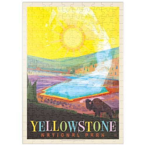 MyPuzzle Yellowstone-Nationalpark: Grand Prismatic Springs (Mod Design), Vintage Poster - Premium 200 Teile Puzzle - MyPuzzle Sonderkollektion von Anderson Design Group von MyPuzzle.com