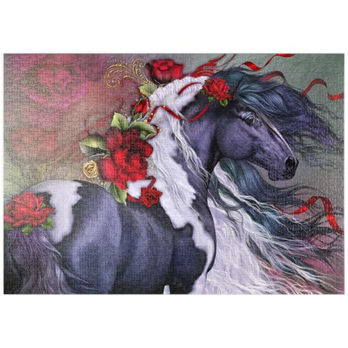 MyPuzzle Zigeunerrosenpferd - Laurie Prindle - Premium 1000 Teile Puzzle - MyPuzzle Sonderkollektion von Tate & Co Puzzles MyPuzzle Zigeunerrosenpferd - Laurie Prindle - Premium 1000 Teile Puzzle - MyPuzzle Sonderkollektion von Tate & Co Puzzles von MyPuzzle.com