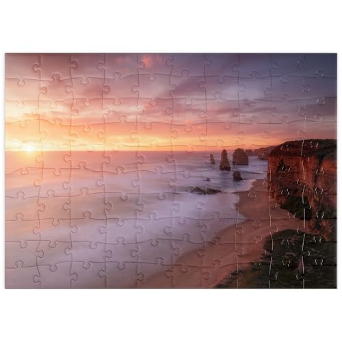 MyPuzzle Zwölf Apostel – Sonnenuntergang an der Küste von Victoria - Premium 100 Teile Puzzle - MyPuzzle Sonderkollektion von Puzzle Galaxy von MyPuzzle.com