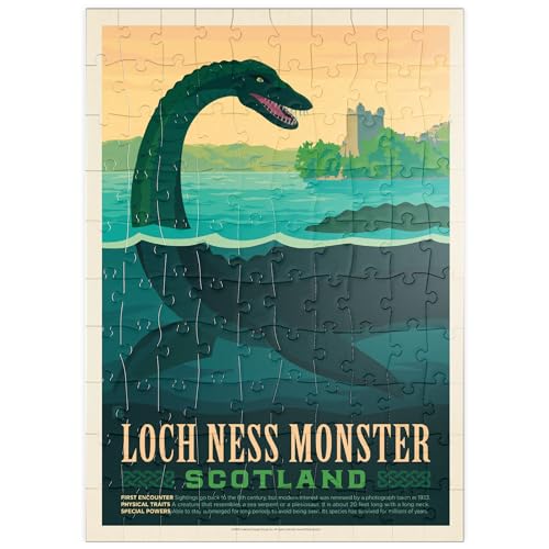 MyPuzzle Mythical Creatures: Loch Ness Monster, Vintage Poster - Premium 100 Teile Puzzle - MyPuzzle Sonderkollektion von Anderson Design Group von MyPuzzle.com