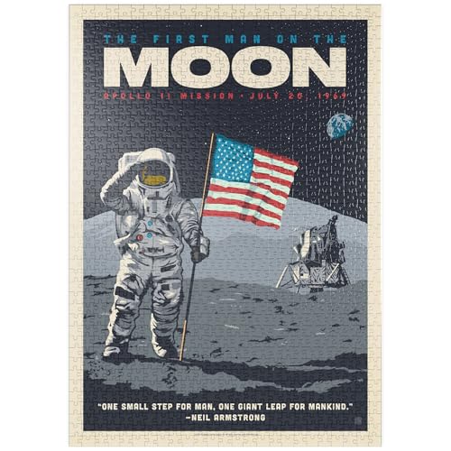 MyPuzzle NASA 1969: First Man On The Moon, Vintage Poster - Premium 1000 Teile Puzzle - MyPuzzle Sonderkollektion von Anderson Design Group MyPuzzle NASA 1969: First Man On The Moon, Vintage Poster - Premium 1000 Teile Puzzle - MyPuzzle Sonderkollektion von Anderson Design Group von MyPuzzle.com