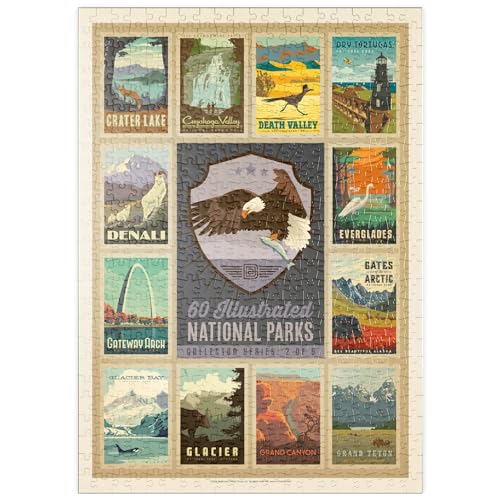 National Parks Collector Series - Edition 2, Vintage Poster - Premium 500 Teile Puzzle - MyPuzzle Sonderkollektion von Anderson Design Group von MyPuzzle.com