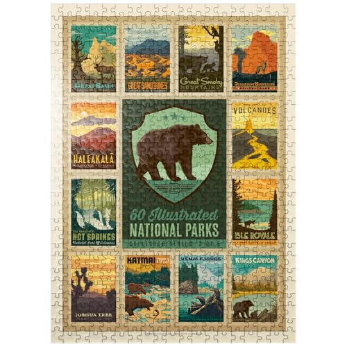 National Parks Collector Series - Edition 3 Vintage Poster - Premium 500 Teile Puzzle für Erwachsene von MyPuzzle.com