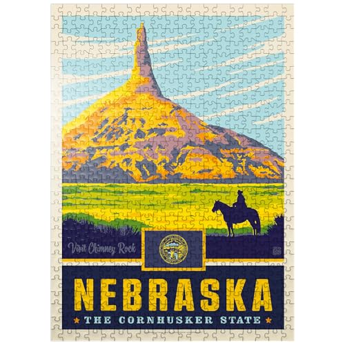 Nebraska The Cornhusker State - Premium 500 Teile Puzzle für Erwachsene von MyPuzzle.com