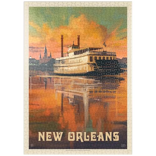 MyPuzzle New Orleans: Riverboat, Vintage Poster - Premium 1000 Teile Puzzle - MyPuzzle Sonderkollektion von Anderson Design Group MyPuzzle New Orleans: Riverboat, Vintage Poster - Premium 1000 Teile Puzzle - MyPuzzle Sonderkollektion von Anderson Design Group von MyPuzzle.com