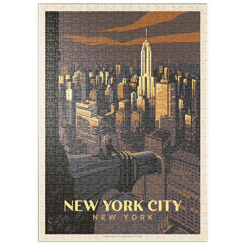 New York City: Eagle's View, Vintage Poster - Premium 500 Teile Puzzle - MyPuzzle Sonderkollektion von Anderson Design Group von MyPuzzle.com