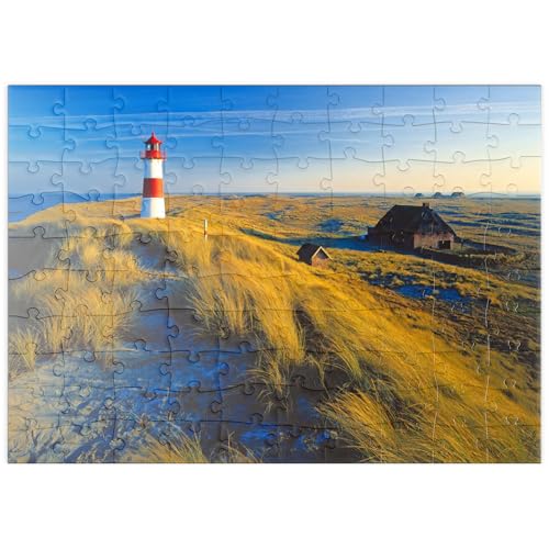 MyPuzzle Östlicher Leuchtturm am Ellenbogen, List, Insel Sylt - Premium 100 Teile Puzzle - MyPuzzle Sonderkollektion von Puzzle Galaxy von MyPuzzle.com