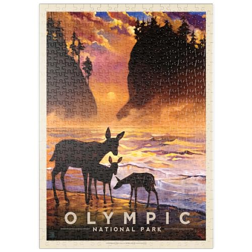 Olympic National Park: Magical Moment, Vintage Poster - Premium 500 Teile Puzzle - MyPuzzle Sonderkollektion von Anderson Design Group von MyPuzzle.com