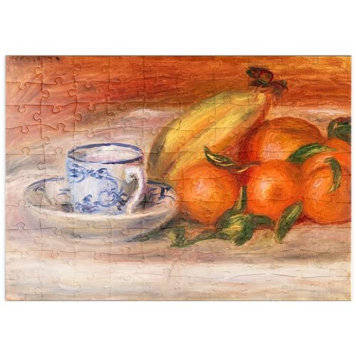 Oranges, Bananas, and Teacup (1908) by Pierre-Auguste Renoir - Premium 100 Teile Puzzle - MyPuzzle Sonderkollektion von Æpyornis von MyPuzzle.com
