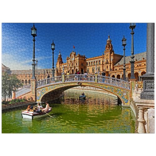 Plaza De Espana, Seville, Andalusien, Spanien - Premium 1000 Teile Puzzle für Erwachsene von MyPuzzle.com