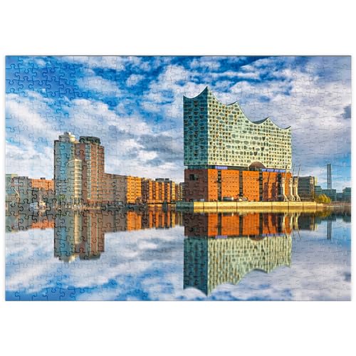 Reflexion der Elbphilharmonie in Hamburg - Premium 500 Teile Puzzle - MyPuzzle Sonderkollektion von Puzzle Galaxy von MyPuzzle.com