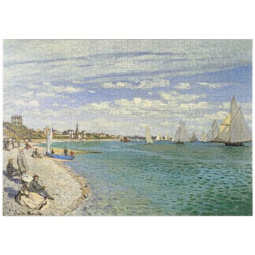 Regatta at Sainte-Adresse (1867) by Claude Monet - Premium 1000 Teile Puzzle - MyPuzzle Sonderkollektion von Æpyornis von MyPuzzle.com