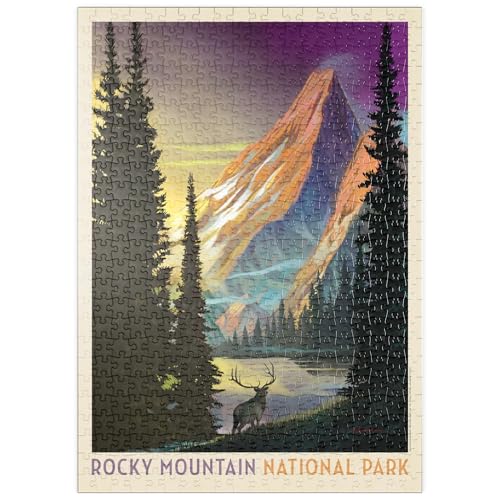 Rocky Mountain National Park: Pyramid Peak, Vintage Poster - Premium 500 Teile Puzzle - MyPuzzle Sonderkollektion von Anderson Design Group von MyPuzzle.com