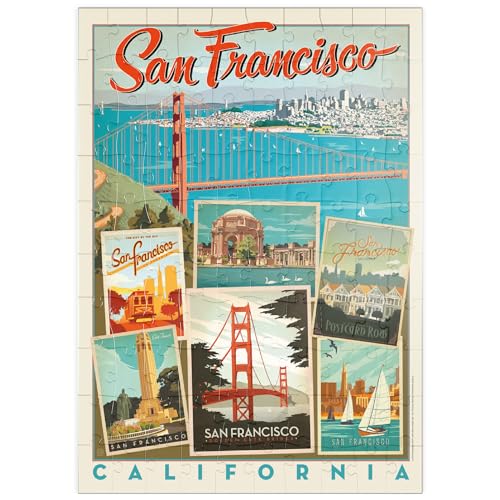 San Francisco: Multi-Image Collage Print, Vintage Poster - Premium 100 Teile Puzzle - MyPuzzle Sonderkollektion von Anderson Design Group von MyPuzzle.com