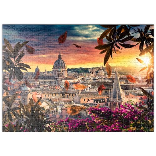 MyPuzzle Schöner Sonnenuntergang über der Stadt Rom am Abend - Premium 500 Teile Puzzle - MyPuzzle Sonderkollektion von Puzzle Galaxy von MyPuzzle.com