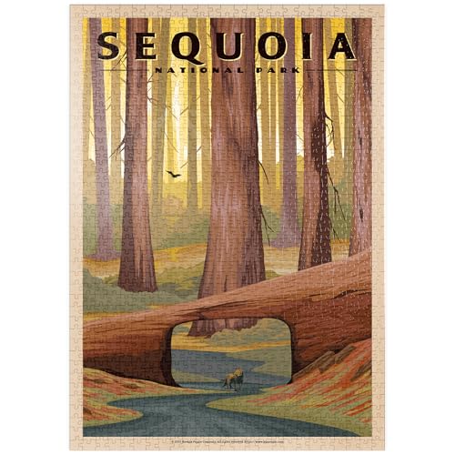 MyPuzzle Sequoia National Park - Tunnel Log, Vintage Travel Poster - Premium 1000 Teile Puzzle - MyPuzzle Sonderkollektion von Havana Puzzle Company MyPuzzle Sequoia National Park - Tunnel Log, Vintage Travel Poster - Premium 1000 Teile Puzzle - MyPuzzle Sonderkollektion von Havana Puzzle Company von MyPuzzle.com