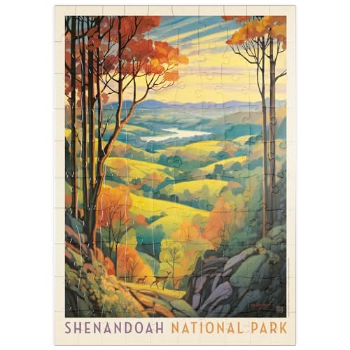 Shenandoah National Park: Rolling Hills, Vintage Poster - Premium 100 Teile Puzzle - MyPuzzle Sonderkollektion von Anderson Design Group von MyPuzzle.com