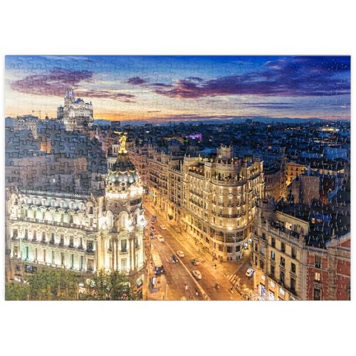 Skyline von Madrid, Spanien - Premium 500 Teile Puzzle - MyPuzzle Sonderkollektion von Puzzle Galaxy von MyPuzzle.com