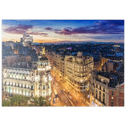 Skyline von Madrid, Spanien - Premium 500 Teile Puzzle - MyPuzzle Sonderkollektion von Puzzle Galaxy von MyPuzzle.com