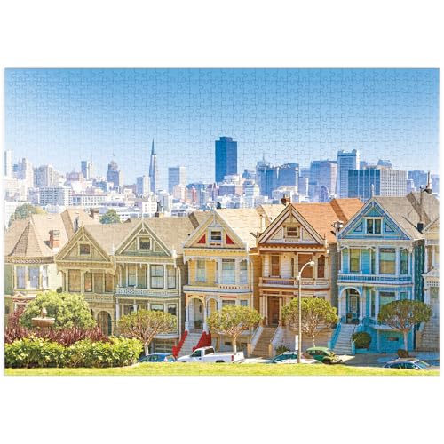 MyPuzzle Skyline von San Francisco mit den Painted Ladies am Alamo Square im Vordergrund - Kalifornien, USA - Premium 1000 Teile Puzzle - MyPuzzle Sonderkollektion von Starnberger Spiele MyPuzzle Skyline von San Francisco mit den Painted Ladies am Alamo Square im Vordergrund - Kalifornien, USA - Premium 1000 Teile Puzzle - MyPuzzle Sonderkollektion von Starnberger Spiele von MyPuzzle.com