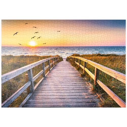 Sonnenuntergang am Dünenstrand, Nordsee - Premium 1000 Teile Puzzle - MyPuzzle Sonderkollektion von Puzzle Galaxy von MyPuzzle.com