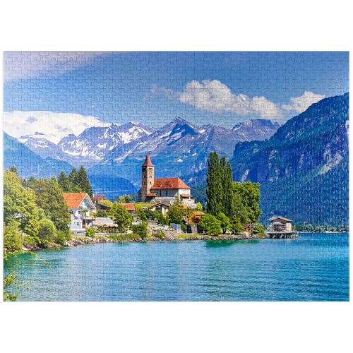 Stadt Brienz am Brienzersee in der Nähe von Interlaken, Schweiz - Premium 1000 Teile Puzzle für Erwachsene Stadt Brienz am Brienzersee in der Nähe von Interlaken, Schweiz - Premium 1000 Teile Puzzle für Erwachsene von MyPuzzle.com