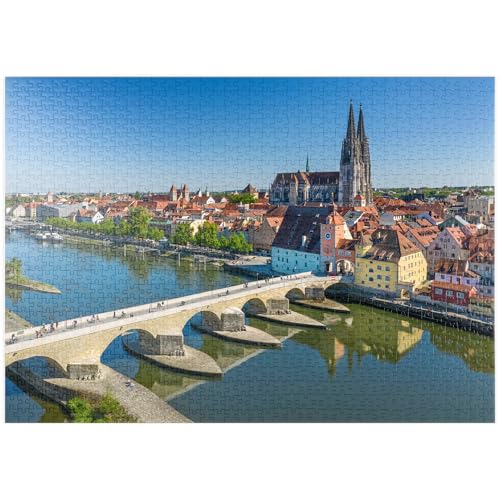 MyPuzzle Steinerne Brücke über die Donau mit der Altstadt und dem Regensburger Dom St. Peter - Premium 1000 Teile Puzzle - MyPuzzle Sonderkollektion von Puzzle Galaxy MyPuzzle Steinerne Brücke über die Donau mit der Altstadt und dem Regensburger Dom St. Peter - Premium 1000 Teile Puzzle - MyPuzzle Sonderkollektion von Puzzle Galaxy von MyPuzzle.com