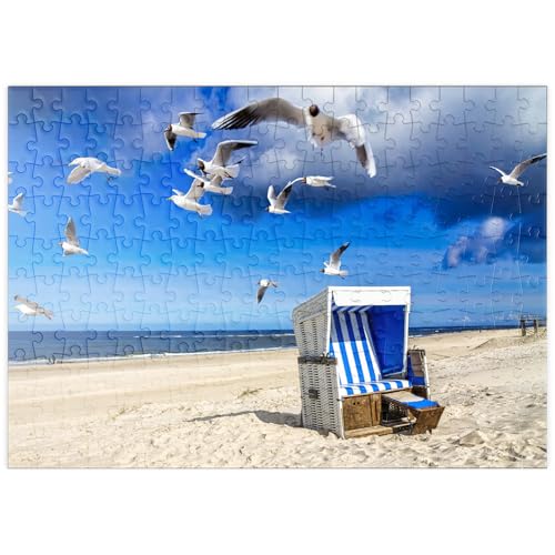 MyPuzzle Strandkorb in Westerland, Sylt, Deutschland - Premium 200 Teile Puzzle - MyPuzzle Sonderkollektion von Puzzle Galaxy von MyPuzzle.com