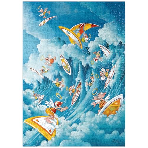 MyPuzzle Surfing in Heaven - Michael Ryba - Cartoon Classics - Premium 1000 Teile Puzzle - MyPuzzle Sonderkollektion von Heye Puzzle MyPuzzle Surfing in Heaven - Michael Ryba - Cartoon Classics - Premium 1000 Teile Puzzle - MyPuzzle Sonderkollektion von Heye Puzzle von MyPuzzle.com