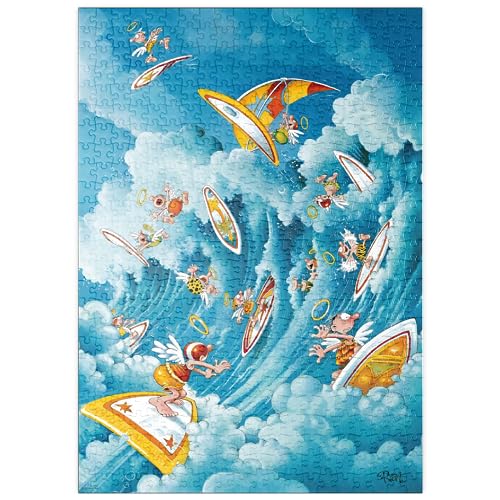 MyPuzzle Surfing in Heaven - Michael Ryba - Cartoon Classics - Premium 500 Teile Puzzle - MyPuzzle Sonderkollektion von Heye Puzzle von MyPuzzle.com