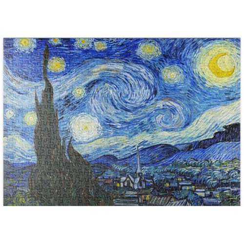 MyPuzzle The Starry Night (1889) by Vincent Van Gogh - Premium 500 Teile Puzzle - MyPuzzle Sonderkollektion von Æpyornis von MyPuzzle.com