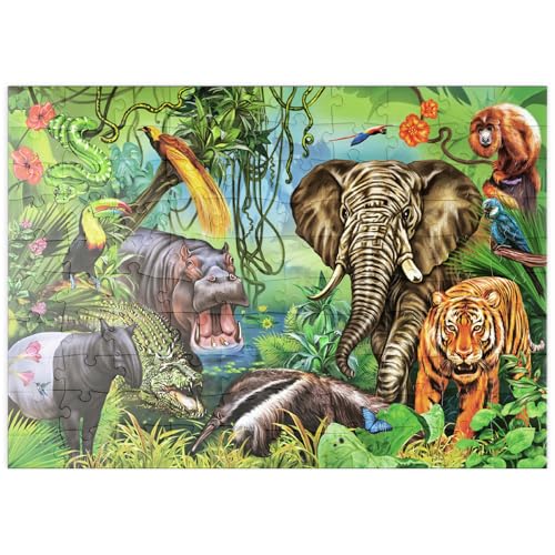 Tiere des Regenwaldes - Premium 100 Teile Puzzle - MyPuzzle Sonderkollektion von Puzzle Galaxy von MyPuzzle.com