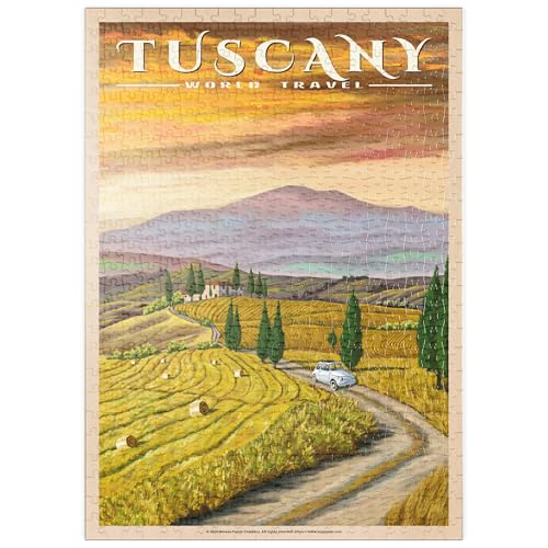 Toskana - Val d’Orcia, Vintage Travel Poster - Premium 500 Teile Puzzle - MyPuzzle Sonderkollektion von Havana Puzzle Company von MyPuzzle.com