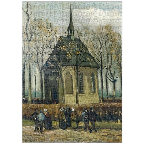 Vincent Van Gogh's Congregation Leaving The Reformed Church in Nuenen (1884) - Premium 1000 Teile Puzzle - MyPuzzle Sonderkollektion von Æpyornis von MyPuzzle.com