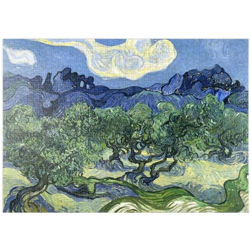 Vincent Van Gogh's Olive Trees with The Alpilles in The Background (1889) - Premium 1000 Teile Puzzle - MyPuzzle Sonderkollektion von Æpyornis von MyPuzzle.com