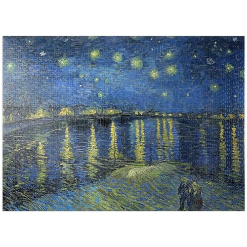 Vincent Van Goghs Sternennacht über der Rhone 1888 - Premium 1000 Teile Puzzle für Erwachsene von MyPuzzle.com
