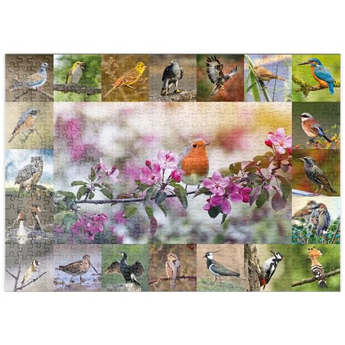 MyPuzzle Vögel des Jahres - Collage Nr.4 - Hauptmotiv: Rotkehlchen - Premium 500 Teile Puzzle - MyPuzzle Sonderkollektion von Starnberger Spiele von MyPuzzle.com