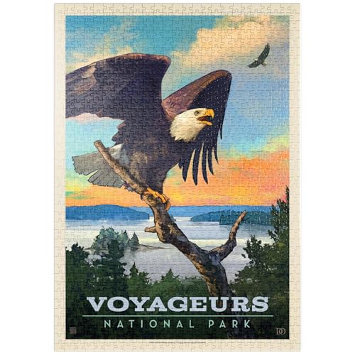 MyPuzzle Voyageurs National Park: Bald Eagle, Vintage Poster - Premium 1000 Teile Puzzle - MyPuzzle Sonderkollektion von Anderson Design Group MyPuzzle Voyageurs National Park: Bald Eagle, Vintage Poster - Premium 1000 Teile Puzzle - MyPuzzle Sonderkollektion von Anderson Design Group von MyPuzzle.com