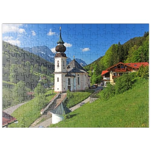 Wallfahrtskirche Maria Gern gegen den Untersberg (1973m) bei Berchtesgaden - Premium 200 Teile Puzzle - MyPuzzle Sonderkollektion von Puzzle Galaxy von MyPuzzle.com