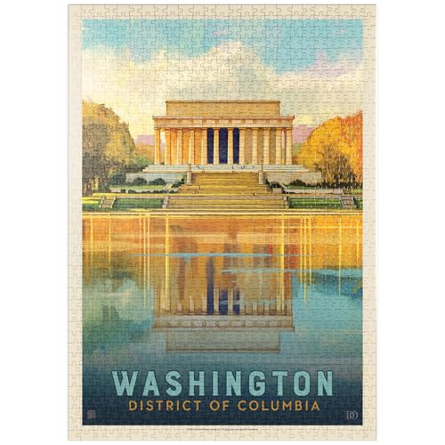 MyPuzzle Washington, DC: Lincoln Memorial, Vintage Poster - Premium 1000 Teile Puzzle - MyPuzzle Sonderkollektion von Anderson Design Group MyPuzzle Washington, DC: Lincoln Memorial, Vintage Poster - Premium 1000 Teile Puzzle - MyPuzzle Sonderkollektion von Anderson Design Group von MyPuzzle.com