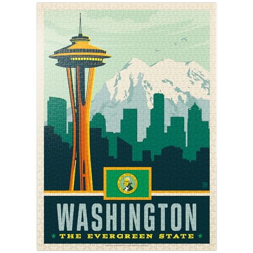 Washington: The Evergreen State - Premium 1000 Teile Puzzle für Erwachsene von MyPuzzle.com